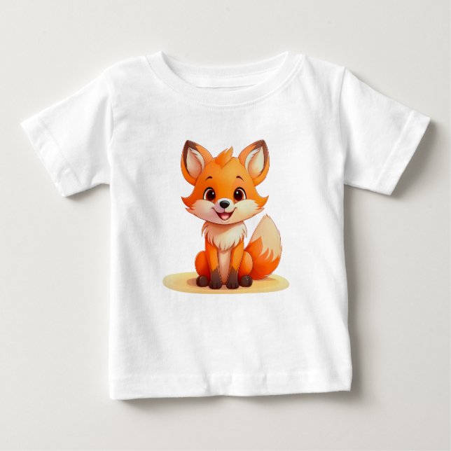 Cute Baby Fox – Adorable Kids T-Shirt Design (Vorderseite)