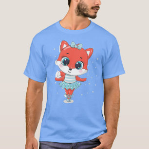 Cute baby fox ballerina in a blue skirt Funny Quot T-Shirt