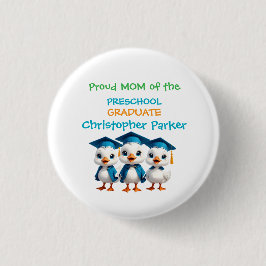 Cute Baby Geese Graduation Party Button