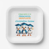 Cute Baby Geese Graduation Party Pappteller (Vorderseite)