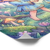 Cute Baby Gemini Zodiac Wall Art Poster (Ecke)