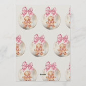  cute baby Gingerbread in Christmas Bauble  Einladung (Rückseite)