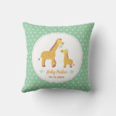 Cute Baby Giraffe and Mum, Nursery Personalized Kissen (Rückseite)