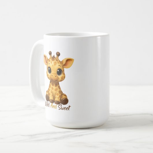 Cute Baby Giraffe Kaffeetasse (Vorderseite Links)