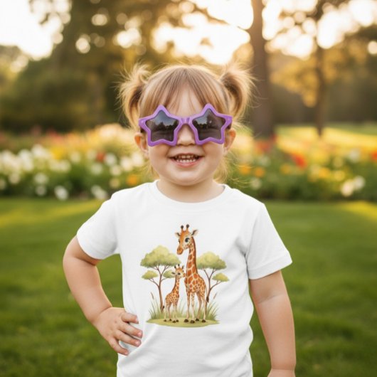 Cute Baby Giraffe Safari Animal Toddler African Baby T-shirt