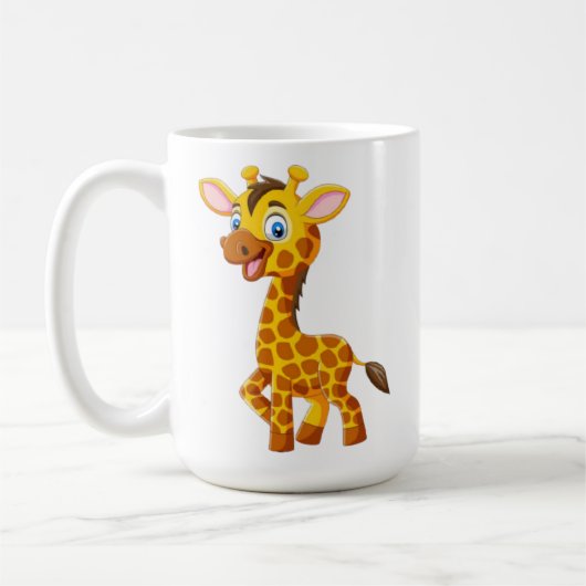 Cute Baby Giraffe Smiling Cartoon-35280 Kaffeetasse (Links)