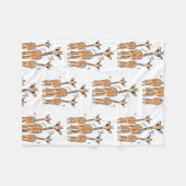 Cute Baby Giraffes, safari animals Fleecedecke (Vorderseite (Horizontal))