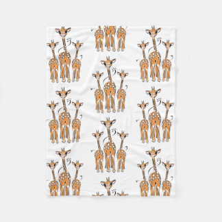 Cute Baby Giraffes, safari animals Fleecedecke
