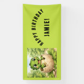 Cute Baby Hatchling Dinosaur Birthday Banner (Vertikal)