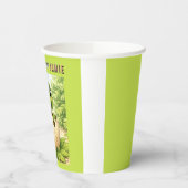 Cute Baby Hatchling Dinosaur Birthday Pappbecher (Links)