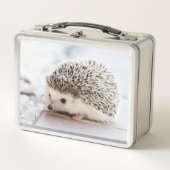 Cute Baby Hedgehog Photo Metall Brotdose (Vorderseite)