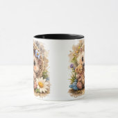 Cute Baby Hedgehog with Teddy Bear Coffee Mug Tasse (Zentrum)