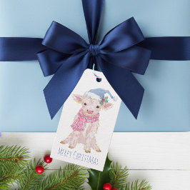 Cute Baby Highland Cow Calf Christmas Geschenkanhänger