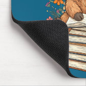 Cute Baby Highland Cow Reading Book Librarian Book Mousepad (Ecke)