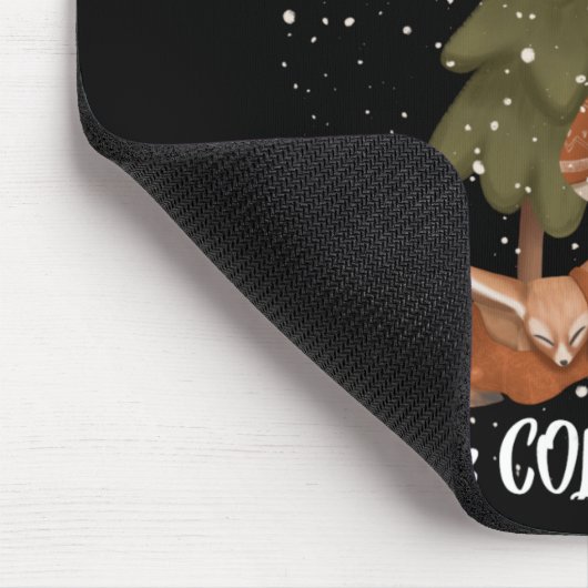 Cute Baby Its Cold Outside Bear And Fox T Shirt Mousepad (Ecke)