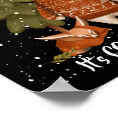 Cute Baby Its Cold Outside Bear And Fox T Shirt Poster (Ecke)