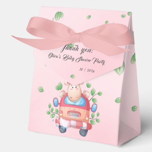 Cute Baby Lamb Baby Showbox Geschenkschachtel (Vorderseite)