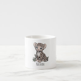 Cute Baby Leopard Boy Kids Mug Espressotasse