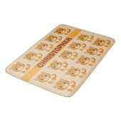 Cute Baby Leopard Safari Animal Kids Badematte (Schrägansicht)