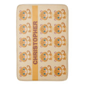 Cute Baby Leopard Safari Animal Kids Badematte (Vorderseite Vertikal)