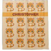 Cute Baby Leopard Safari Animal Kids Duschvorhang (Vorderseite)