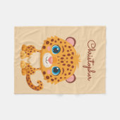Cute Baby Leopard Safari Animal Kids Fleecedecke (Vorderseite (Horizontal))