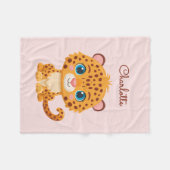 Cute Baby Leopard Safari Animal Kids Fleecedecke (Vorderseite (Horizontal))