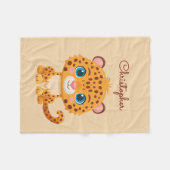 Cute Baby Leopard Safari Animal Kids Fleecedecke (Vorderseite (Horizontal))