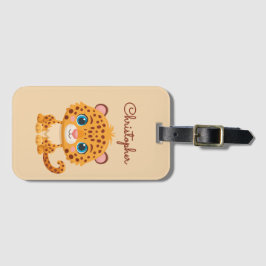 Cute Baby Leopard Safari Animal Kids Gepäckanhänger