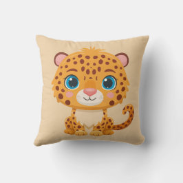 Cute Baby Leopard Safari Animal Kids Kissen