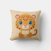 Cute Baby Leopard Safari Animal Kids Kissen (Vorderseite)