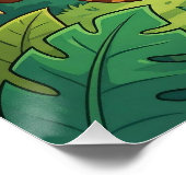 Cute Baby Leopard Safari Animal Kids Poster (Ecke)