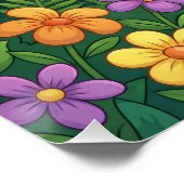 Cute Baby Leopard Safari Animal Kids Poster (Ecke)