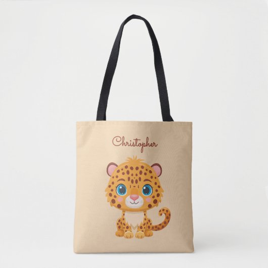 Cute Baby Leopard Safari Animal Kids Tasche (Vorderseite)