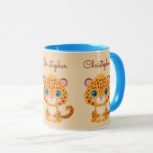 Cute Baby Leopard Safari Animal Kids Tasse (VorderseiteRechts)