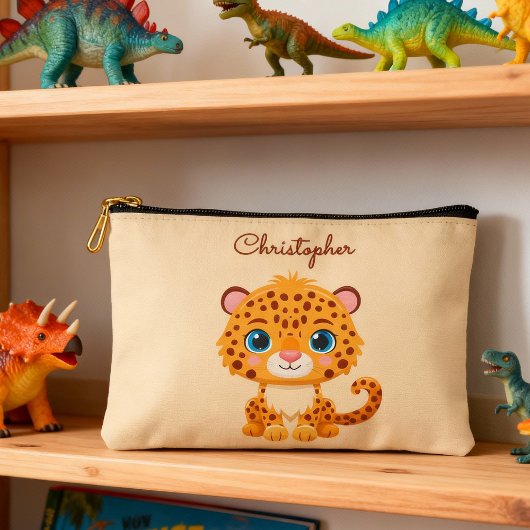Cute Baby Leopard Safari Animal Kids Zubehörtasche