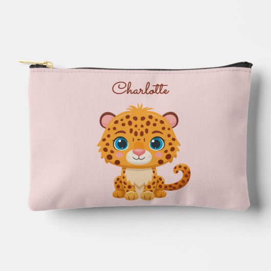 Cute Baby Leopard Safari Animal Kids Zubehörtasche (Vorderseite)