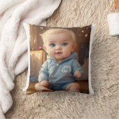 Cute Baby Logo Pillow – Adorable Nursery & Kids Ro Kissen (Decke)