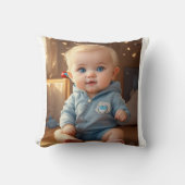 Cute Baby Logo Pillow – Adorable Nursery & Kids Ro Kissen (Vorderseite)
