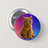 Cute Baby Lynx Button (Vorne & Hinten)