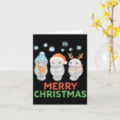 Cute Baby Manatee Santa Reindeer Christmas Manatee Karte (Gelbe Blume)