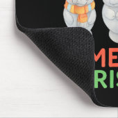 Cute Baby Manatee Santa Reindeer Christmas Manatee Mousepad (Ecke)