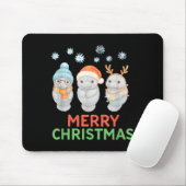 Cute Baby Manatee Santa Reindeer Christmas Manatee Mousepad (Mit Mouse)