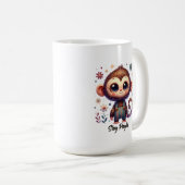Cute Baby Monkey Kaffeetasse (VorderseiteRechts)