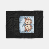 Cute Baby Monkey Lovers This Is My Cuddle  Fleecedecke (Vorderseite (Horizontal))