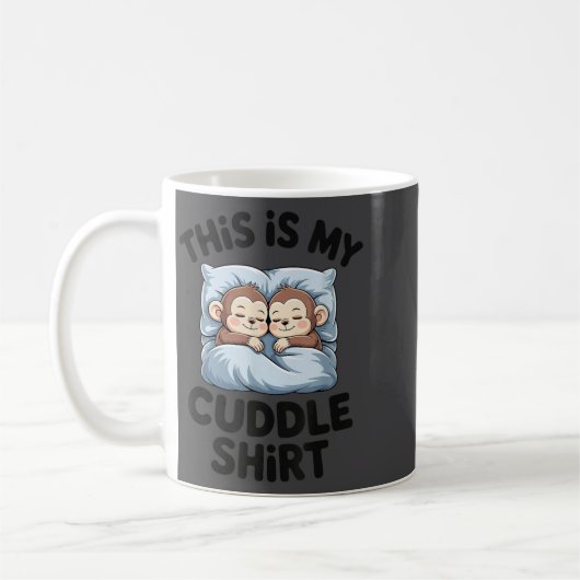 Cute Baby Monkey Lovers This Is My Cuddle  Kaffeetasse (Links)