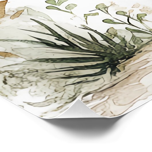 Cute Baby Monkey Poster (Ecke)