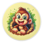 Cute baby monkey unisex keramikknauf (Vorderseite)