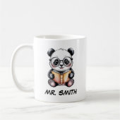 Cute Baby Panda Reading a Book Custom Kaffeetasse (Links)