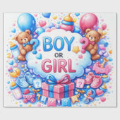 Cute Baby Pattern Wrapping Paper Geschenkpapier (Flach)